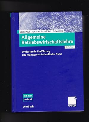 Seller image for Jean-Paul Thommen, A. Achleitner, Allgemeine Betriebswirtschaftslehre for sale by sonntago DE