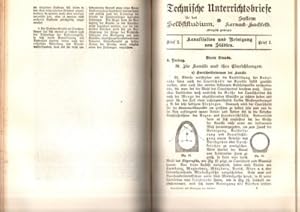 Bild des Verkufers fr Technische Unterrichtsbriefe fr das Selbststudium System Karnack-Hachfeld: Kanalisations-Entwurf und Bauleitung. Kanalisation und Reinigung von Stdten. Doppelte Buchfhrung Teil 1: Das System der doppelten Buchfhrung. Doppelte Buchfhrung Teil 2: Die Formen der doppelten Buchfhrung. Me- und Kontrollapparate fr Ventilations- und Heizungsanlagen. Mathematisch-technische Tabellen. Technische Mechanik I. Teil. Alle Briefe in einem Band gebunden. zum Verkauf von Leonardu
