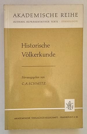 Seller image for Historische Vlkerkunde. for sale by Antiquariat Buecher-Boerse.com - Ulrich Maier