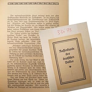 Kleine Rassenkunde des deutschen Volkes. Textbuch zum gleichnamigen Film