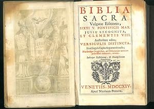 Biblia sacra vulgatae editionis, Sixti V. pontificis max. jussu recognita, et Clementis VIII. auc...