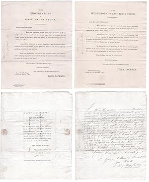 A collection of printed documents, largely relating to elections of East India Direction.