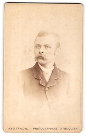 Image du vendeur pour Photo A., G. Taylor, London, Portrait Mann mit tiefem Schnauzer mis en vente par Bartko-Reher