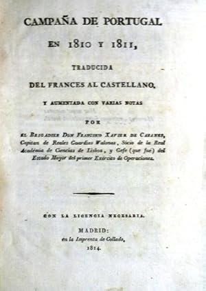 Imagen del vendedor de CAMPAA DE PORTUGAL EN 1810 Y 1811. a la venta por Livraria Castro e Silva