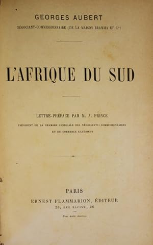 Bild des Verkufers fr L'AFRIQUE DU SUD. zum Verkauf von Livraria Castro e Silva