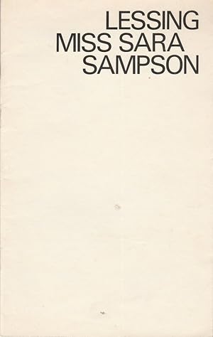Seller image for Programmheft Gotthold Ephraim Lessing MISS SARAH SAMPSON 1978 for sale by Programmhefte24 Schauspiel und Musiktheater der letzten 150 Jahre