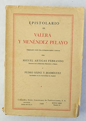 Bild des Verkufers fr Epistolario de Valera y Menndez Pelayo zum Verkauf von Antigedades Argar