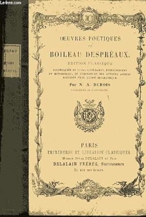 Bild des Verkufers fr Oeuvres Potiques zum Verkauf von Le-Livre