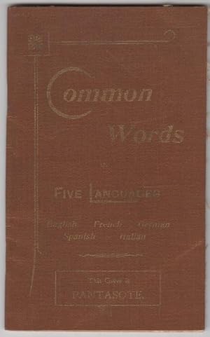 Common words in five languages : English, French, German, Spanish, Italian.