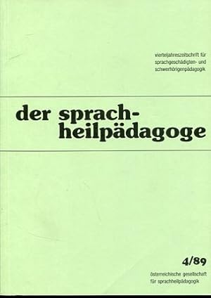 Der Sprachheilpädagoge - 4 Hefte (Hefte 1/89 bis 4/89), 21. Jahrgang, kompl. Vierteljahreszeitsch...