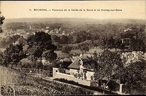 Ansichtskarte / Postkarte Bougival Yvelines, Panorama de la Vallee de la Seine et de Croissy sur ...