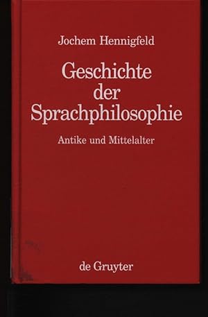 Immagine del venditore per Geschichte der Sprachphilosophie Antike und Mittelalter, venduto da Antiquariat Bookfarm