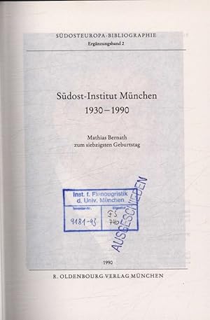 Seller image for Sdost-Institut Mnchen 1930 - 1990 ; Mathias Bernath zum 70. Geburtstag,2 for sale by Antiquariat Bookfarm