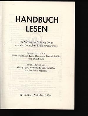 Immagine del venditore per Handbuch Lesen , venduto da Antiquariat Bookfarm