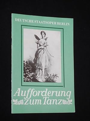 Imagen del vendedor de Programmheft Deutsche Staatsoper Berlin 1982/83. Vierteiliger Ballettabend AUFFORDERUNG ZUM TANZ. Bearb./ Choreogr.: Michail Fokin, Marius Petipa, musikal. Ltg.: Werner Stolze, Bhnenbild: Gerd Neubert, Kostme: Roselind Lindemann. Mit Ramona Gierth, Helga Schiele; Monika Lubitz, Bernd Dreyer; Steffi Scherzer, Jrg Lucas; Birgit Brux, Tatjana Marinowa a la venta por Fast alles Theater! Antiquariat fr die darstellenden Knste