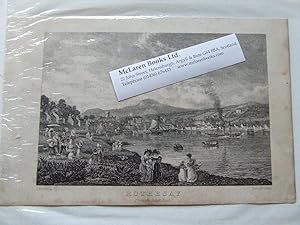Image du vendeur pour Rothesay, from the south east - original engraving. mis en vente par McLaren Books Ltd., ABA(associate), PBFA