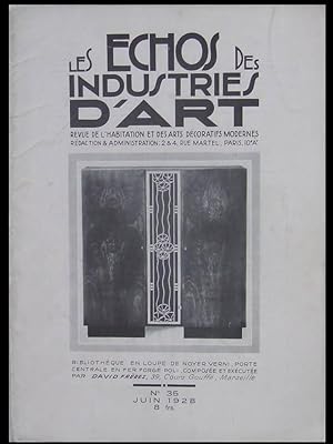 LES ECHOS D'ART n°35 1928 RUHLMANN, PERRIAND, HERBST, DJO-BOURGEOIS, DUNAND, ADNET