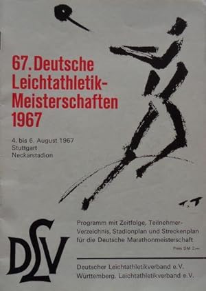 67. Deutsche Leichtathletik-Meisterschaften 1967. 4, bis 6. August 1967 Stuttgart Neckarstadion. ...