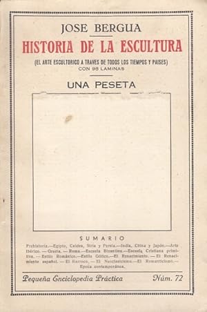 Imagen del vendedor de HISTORIA DE LA ESCULTURA a la venta por Librera Vobiscum