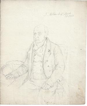 Bild des Verkufers fr [Charles Bestland (Cantelowe Bestland), Royal Academy Schools artist.] Twelve Regency pencil portraits (for engraving?), middle-class sitters including James Millar, Encyclopaedia Britannica editor; Col. Serle; members of Trenchard family of Dorset. zum Verkauf von Richard M. Ford Ltd