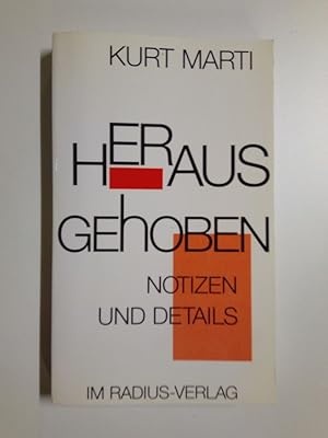 Seller image for Herausgehoben Notizen und Details aus der 'ZeitSchrift / Reformatio' for sale by Antiquariat Smock