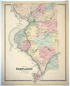 Imagen del vendedor de Town of Cortlandt. Original color map a la venta por Antipodean Books, Maps & Prints, ABAA