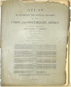 Seller image for [PART 17] ATLAS TO ACCOMPANY THE OFFICIAL RECORDS OF THE UNION AND CONFEDERATE ARMIES. PLATE LXXXI ARMY OF NORTHERN VIRGINIA ETC. PLATE LXXXII HARPER'S FERRY, ETC. PLATE LXXXIII BATTLE OF THE WILDERNESS, ETC. PLATE LXXXIV MILFORD, VA. ETC. PLATE LXXXV ARMY OF THE VALLEY, ETC. for sale by BLACK SWAN BOOKS, INC., ABAA, ILAB