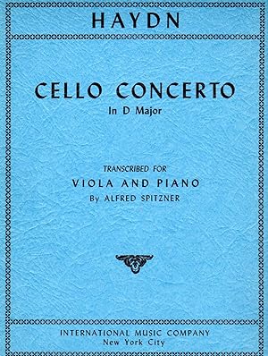 Bild des Verkufers fr Cello Concerto in D Major - Transcribed for Viola and Piano [VIOLA PART and PIANO FULL SCORE] zum Verkauf von Cameron-Wolfe Booksellers