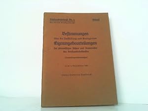 Bild des Verkufers fr Bestimmungen ber die Aufstellung und Vorlage von Eignungsbeurteilungen der planmigen Fhrer und Amtswalter des Reichsarbeitsdienstes. (Beurteilungsbestimmungen) vom 1. Dezember 1935. zum Verkauf von Antiquariat Ehbrecht - Preis inkl. MwSt.