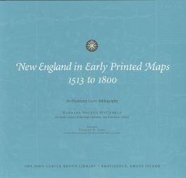 Immagine del venditore per New England in Early Printed Maps: 1513 To 1800 : An Illustrated Carto-bibliography. venduto da Librera Jos Porra Turanzas S.A.