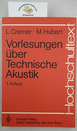 Seller image for Vorlesungen ber technische Akustik. for sale by Chiemgauer Internet Antiquariat GbR