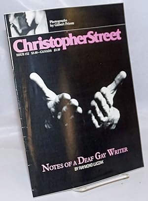 Image du vendeur pour Christopher Street: vol. 13, #8, October 1990, whole #152; Notes of a Deaf Gay Writer mis en vente par Bolerium Books Inc.