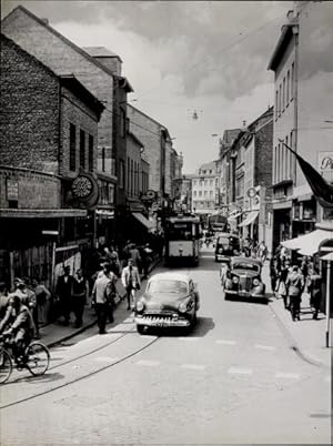 Foto Aachen in Westfalen, Adalbertstraße um 1960, Tram Eilendorf, R. Waldeyer, Opel, Mercedes, Bulli