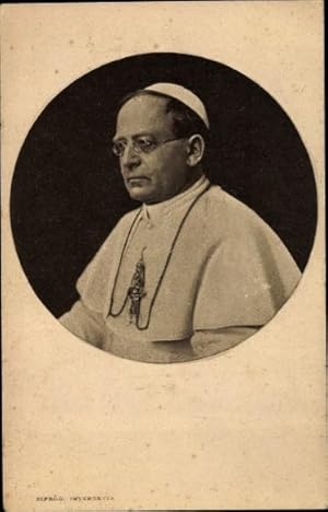 Bild des Verkufers fr Ansichtskarte / Postkarte Romagna Italien, Papst Pius XI., Portrait von Ernesto Richter zum Verkauf von akpool GmbH