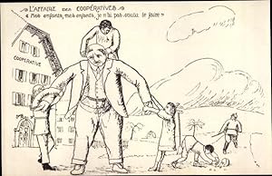 Ansichtskarte / Postkarte L'Affiare des Cooperatives, caricature