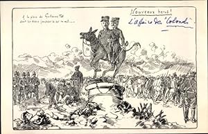 Ansichtskarte / Postkarte A la Place de Guillaume Tell, Nouveaux heros, Affaire Egli Wattenwyl, A...