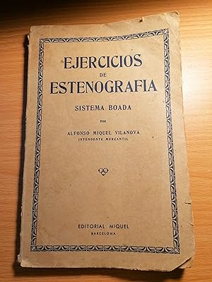 Imagen del vendedor de Ejercicios de estenografa.Sistema Boada a la venta por Libros Ramban