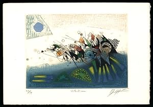 Seller image for Vibration. [Signierte Original-Farbradierung / signed original etching]. for sale by Antiquariat Lenzen