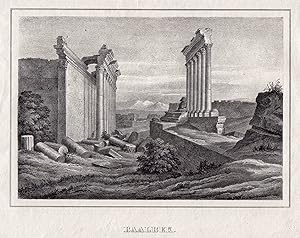 Immagine del venditore per Teil der Ruinen des Sonnentempels, "Baalbek". venduto da Antiquariat Clemens Paulusch GmbH