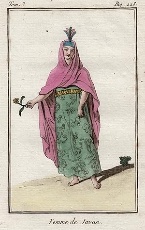 Imagen del vendedor de Ethnology, Frau in Tracht ( Costume ), "Femme de Javan.". a la venta por Antiquariat Clemens Paulusch GmbH