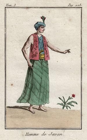 Imagen del vendedor de Ethnology, Mann in Tracht ( Costume ), "Homme de Javan.". a la venta por Antiquariat Clemens Paulusch GmbH