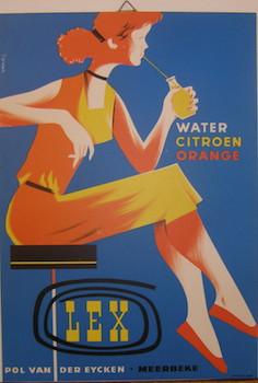 Poster Advert for Lex Water Citroen Orange drink.