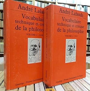 Vocabulaire technique et critique de la philosophie (en 2 volumes)