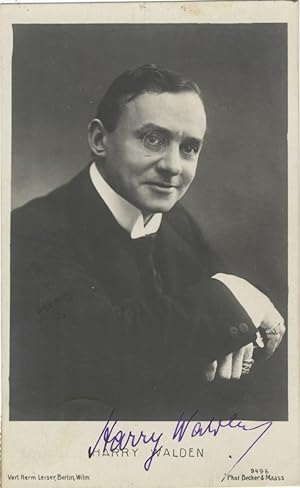 Postcard photograph with autograph signature of the German actor. Addressed to Walter Honig in Vi...