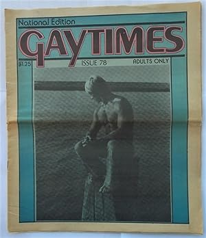 Bild des Verkufers fr Gaytimes (Gay Times): National Edition (Issue No. 78 1981) (Gay Vintage Newspaper Male Nude Photos) zum Verkauf von Bloomsbury Books