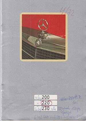 (Mercedes-Benz). 200. 220. 230. (Werbebroschüre).