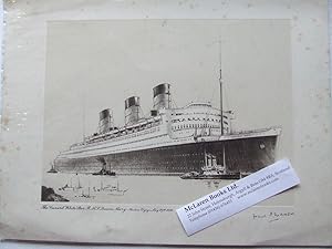 Bild des Verkufers fr The Cunard White Star RMS Queen Mary, maiden voyage, May 27th 1936 zum Verkauf von McLaren Books Ltd., ABA(associate), PBFA