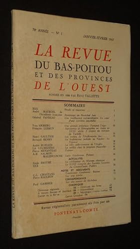 Bild des Verkufers fr La Revue du Bas-Poitou et des provinces de l'Ouest (78e anne - n1, janvier-fvrier 1967) zum Verkauf von Abraxas-libris