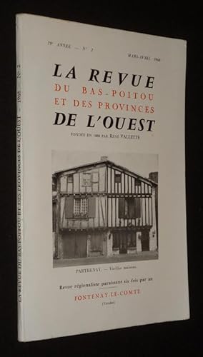 Bild des Verkufers fr La Revue du Bas-Poitou et des provinces de l'Ouest (79e anne - n2, mars-avril 1968) zum Verkauf von Abraxas-libris