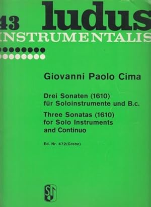Three Sonatas for Solo Instruments and Continuo (1610) - Set of Parts